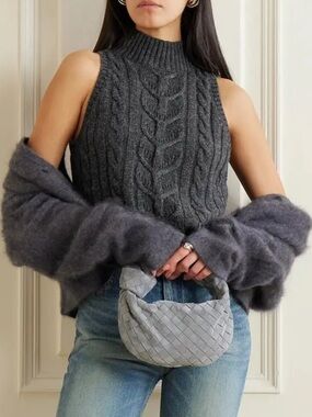 L'AGENCE Bellini Cable-Knit Sleeveless Sweater